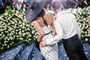Priyanka Chopra in Balmain and Nick Jonas in Bianca Saunders at the 2025 Met Gala.