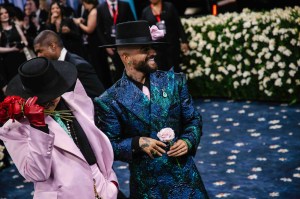 Maluma in Willy Chavarria with the designer at the 2025 Met Gala