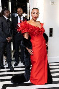 Paloma Elsesser at The Mark Hotel before the 2025 Met Gala: "Superfine: Tailoring Black Style" held at the Metropolitan Museum of Art on May 5, 2025 in New York, New York.