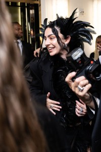 Charli XCX at The Mark Hotel before the 2025 Met Gala: "Superfine: Tailoring Black Style" held at the Metropolitan Museum of Art on May 5, 2025 in New York, New York.