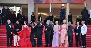 Greg Tarzan Davis, Hayley Atwell, Angela Bassett, Tom Cruise, Christopher McQuarrie, Simon Pegg, Pom Klementieff, Hannah Waddingham, Esai Morales, Brian Robbins at the "Mission: Impossible – The Final Reckoning" Premiere at the 78th Cannes Film Festival held at Palais des Festivals on May 14, 2025 in Cannes, France.
