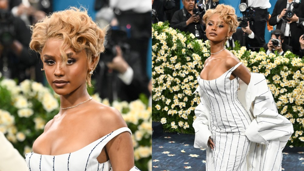 Tyla at The 2025 Met Gala Celebrating "Superfine: Tailoring Black Style" held at the Metropolitan Museum of Art on May 05, 2025 in New York, New York.