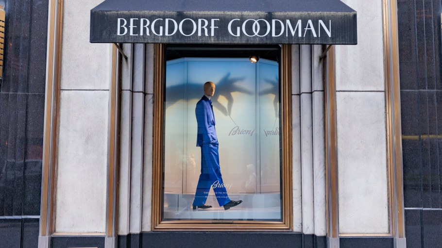 The Brioni window at the Bergdorf Goodman men's store.