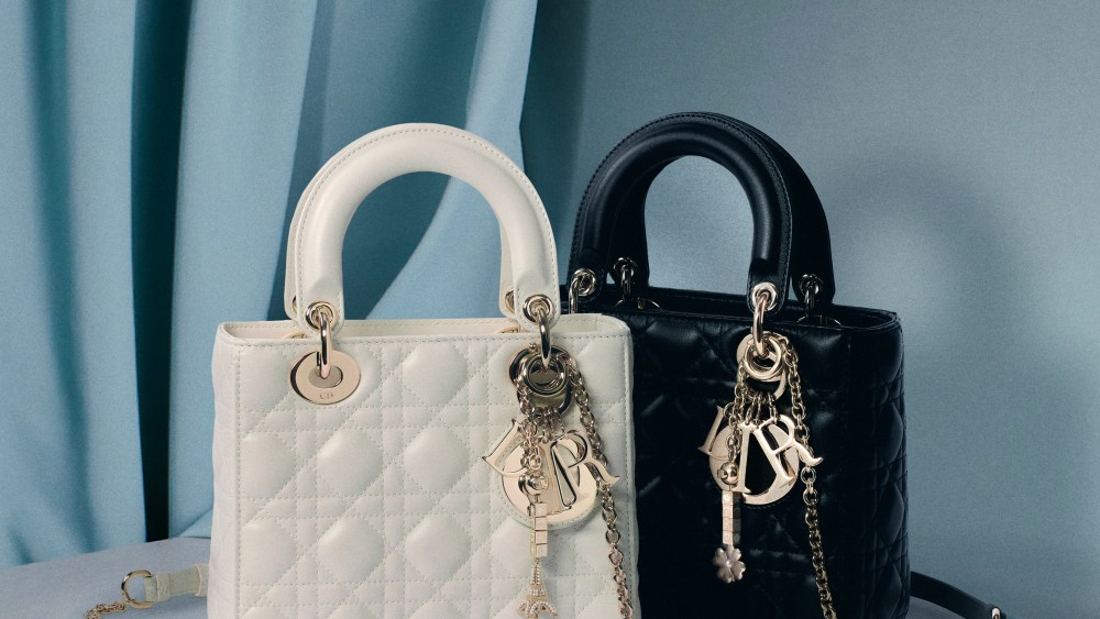 Lady Dior bags adorned with the brand's Lucky charms.