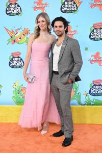 Liv Pearsall, Joe Simon at the Nickelodeon 2025 Kids' Choice Awards held at Barker Hangar on June 21, 2025 in Santa Monica, California.