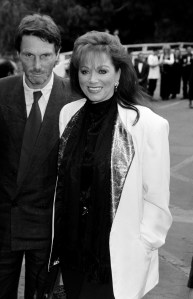 Jackie Collins (C) attends a benefit event at the Hollywood Bowl in Hollywood, California, on June 4, 1993. (Photo by Ted Dayton/WWD/Penske Media via Getty Images)