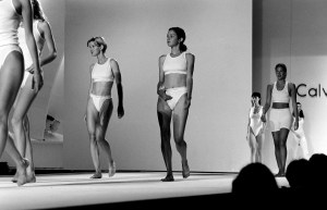 Models walk the runway during a benefit event at the Hollywood Bowl in Hollywood, California, on June 4, 1993. (Photo by Ted Dayton/WWD/Penske Media via Getty Images)