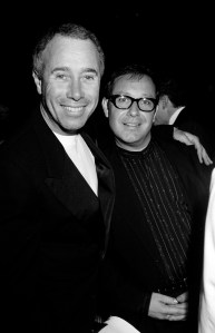 David Geffen (L) attends a benefit event at the Hollywood Bowl in Hollywood, California, on June 4, 1993. (Photo by Ted Dayton/WWD/Penske Media via Getty Images)