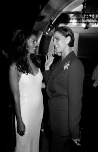 Kelly Rector (L) and Ali MacGraw attend a benefit event at the Hollywood Bowl in Hollywood, California, on June 4, 1993. (Photo by Fairchild Archive/WWD/Penske Media via Getty Images)