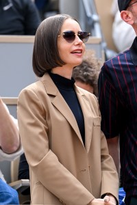 PARIS, FRANCE - JUNE 08: Lily Collins attends the 2025 French Open at Roland Garros on June 08, 2025 in Paris, France. (Photo by Stephane Cardinale - Corbis/Corbis via Getty Images)