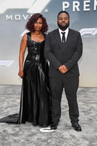 Sarah Niles, Samson Kayo at the "F1" New York Premiere on June 16, 2025 in New York, New York.