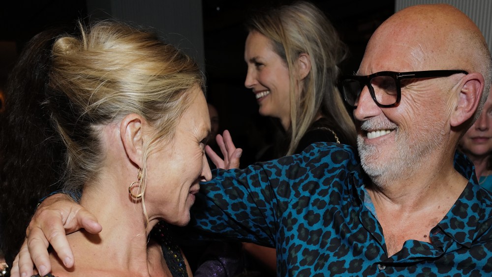 LONDON, ENGLAND - JUNE 03: Kate Moss and Sam McKnight attend Sam McKnight's 50th Celebrations and 70th Birthday at La Môme on June 03, 2025 in London, England. (Photo by Darren Gerrish/WireImage for Sam McKnight)