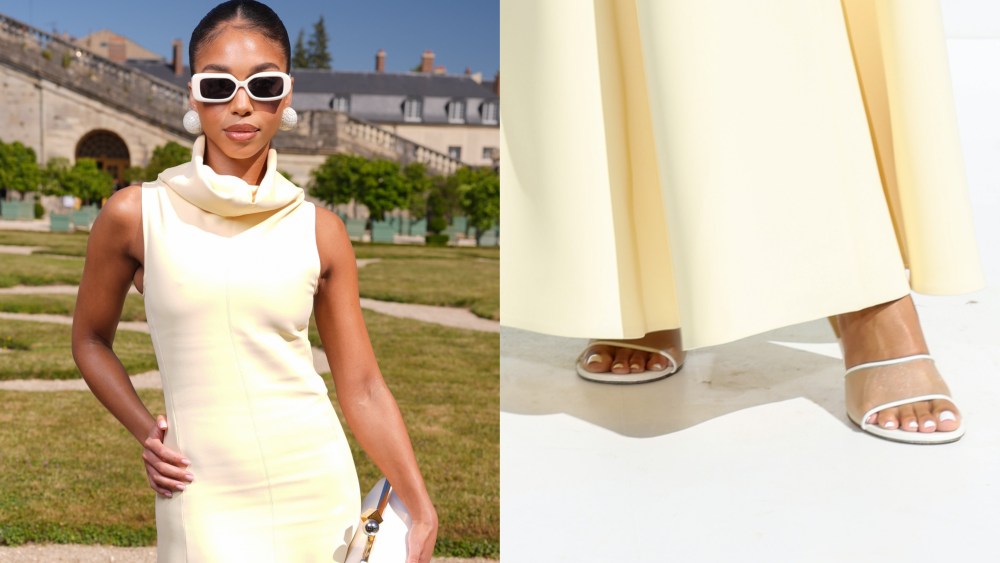 Lori Harvey at the Jacquemus show as part of Paris Men's Fashion Week held at Château de Versailles on Sunday in Paris, France.