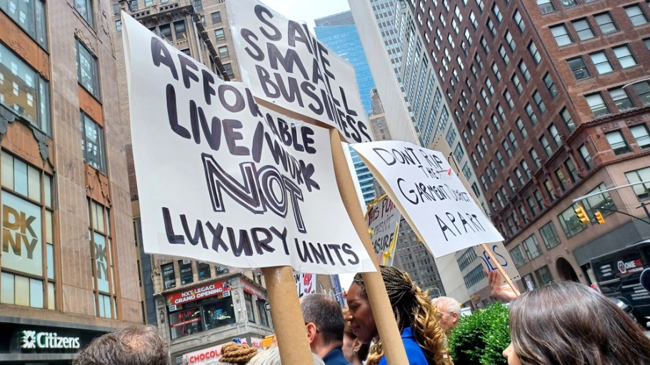 Garment District rezoning protest