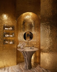 The jewelry room at Schiaparelli’s Harrods boutique