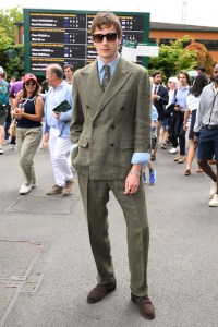 LONDON, ENGLAND - JULY 06: Guy Remmers, wearing Ralph Lauren, attends day seven of the Wimbledon Tennis Championships at the All England Tennis and Croquet Club on July 06, 2025 in London, England. (Photo by Karwai Tang/Getty Images for Ralph Lauren)
