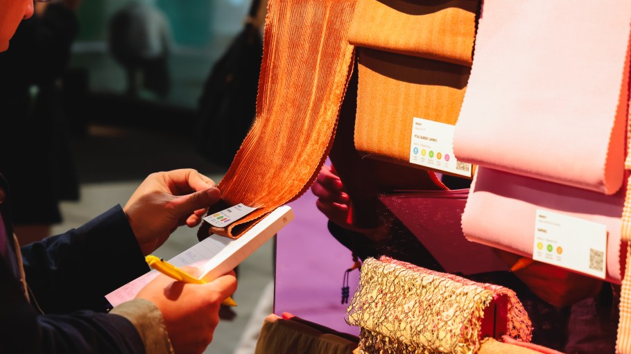 The scene at the 41st edition of the Milano Unica textile trade show in Milan.