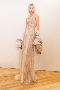 Backstage at Elie Saab Fall 2025 Couture at Paris Couture Fashion Week