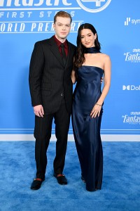 Cameron Monaghan, Reina Hardesty at "The Fantastic Four: First Steps" World Premiere held at the Dorothy Chandler Pavilion on July 21, 2025 in Los Angeles, California.