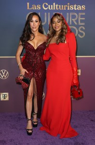 Angie Katsanevas, Mary Cosby at the Las Culturistas Culture Awards held at The Orpheum on July 17, 2025 in Los Angeles, California.
