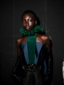 Backstage at RVDK Ronald van der Kemp Fall 2025 Couture at Paris Couture Week