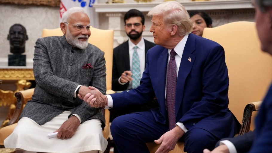 President Donald Trump and Indian Prime Minister Narendra Modi in the Oval Office on Feb. 13. Modi was among the first world leaders to visit Trump following his inauguration.