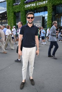 LONDON, ENGLAND - JULY 03: Jack Whitehall attends day four of the Wimbledon Tennis Championships at the All England Lawn Tennis and Croquet Club on July 03, 2025 in London, England.  (Photo by Karwai Tang/WireImage)