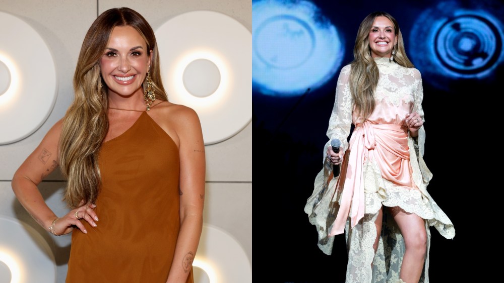 Carly Pearce wears dresses by The Sei and Zimmermann at the