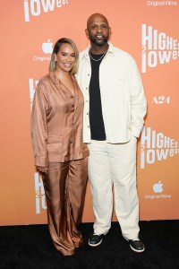 Mary Floyd, CC Sabathia at A24's "Highest 2 Lowest" New York Premiere held at the Brooklyn Academy of Music Harvey Theater on August 11, 2025 in Brooklyn, New York.