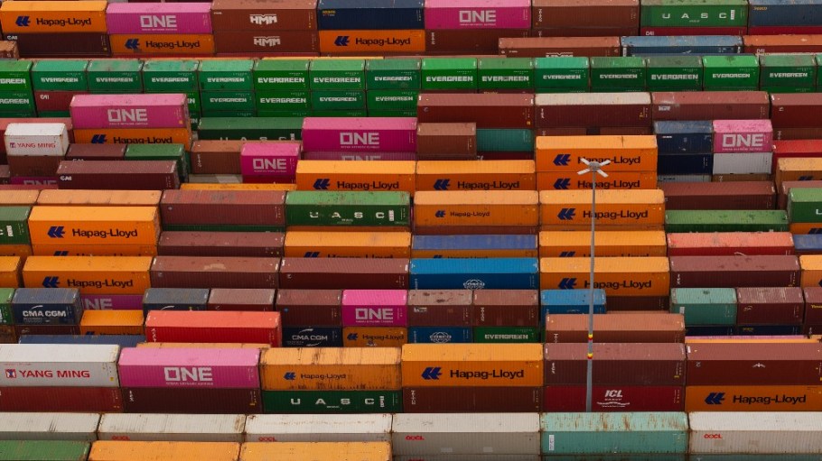 Containers at the Port of Southampton in England.