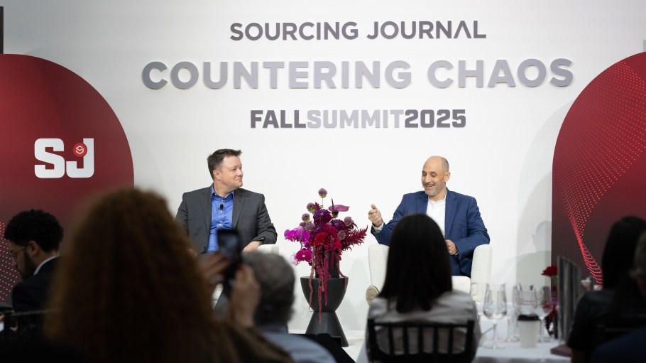 Jon Devine (left) and Peter Sadera in conversation at Sourcing Journal's Fall Summit