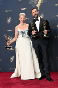 Katherine LaNasa and Noah Wyle  at the 77th Primetime Emmy Awards.
