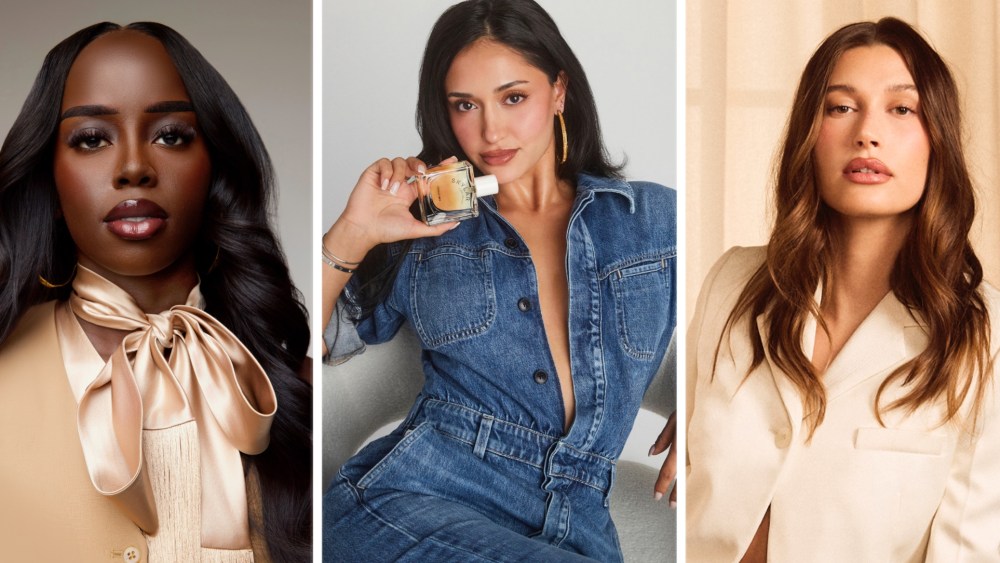 Golloria George (left), Leah Kateb (middle) and Hailey Bieber (right).