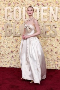 Elle Fanning during the 81nd Annual Golden Globes, 2024.