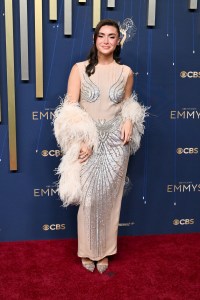 Bronwyn Newport at the 77th Primetime Emmy Awards held at the Peacock Theater on September 14, 2025 in Los Angeles, California.
