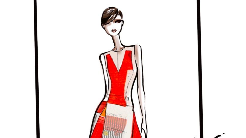 A sketch from Jason Wu's spring 2026 collection.