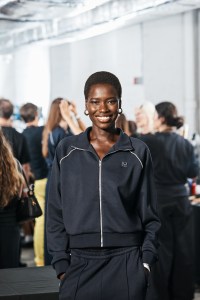 Backstage at the Tory Burch spring 2026 ready-to-wear show at New York Fashion Week.