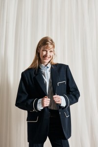 Backstage at the Tory Burch spring 2026 ready-to-wear show at New York Fashion Week.