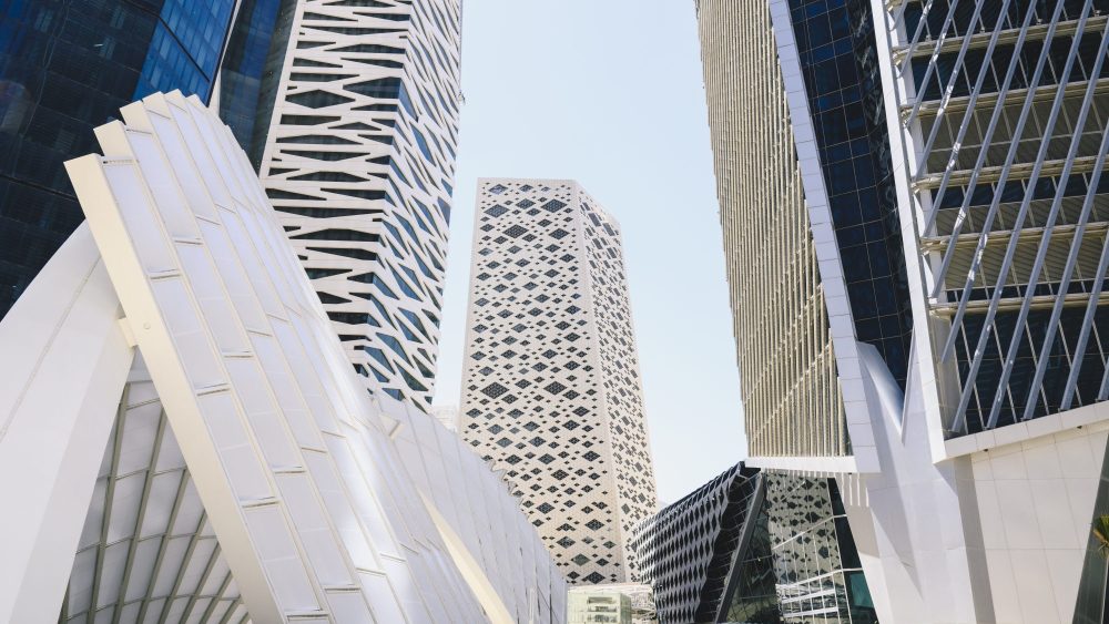 Development of district located in Al Aqiq neighborhood of Riyadh began in 2007, providing office, residential, and retail space.