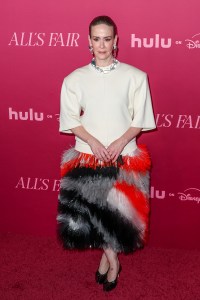 Sarah Paulson at the “All’s Fair” Los Angeles series premiere held at DGA Theater on October 16, 2025 in Los Angeles, California.