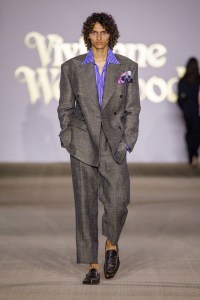 A look from Vivienne Westwood x Art of Heritage Spring 2026 at Riyadh Fashion Week.
