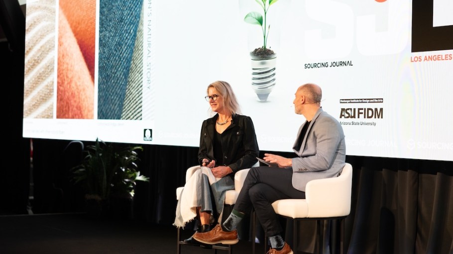 Yvonne Johnson, Senior Director, Product Development, Cotton Incorporated, with Peter Sadera, Editor-in-Chief, Sourcing Journal