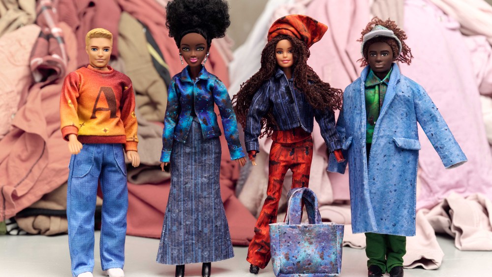 London designer Priya Ahluwalia has worked with Epson on a doll-sized fashion collection with fabrics made from textile waste.