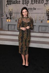 Kaelyn Moore at Netflix's "Wake Up Dead Man: A Knives Out Mystery" premiere held at the Academy Museum of Motion Pictures on November 17, 2025 in Los Angeles, California.