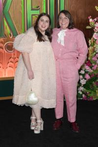 Beanie Feldstein and Bonnie-Chance Roberts at the "Wicked: For Good" New York Premiere held at Lincoln Center for the Performing Arts on November 17, 2025 in New York, New York.