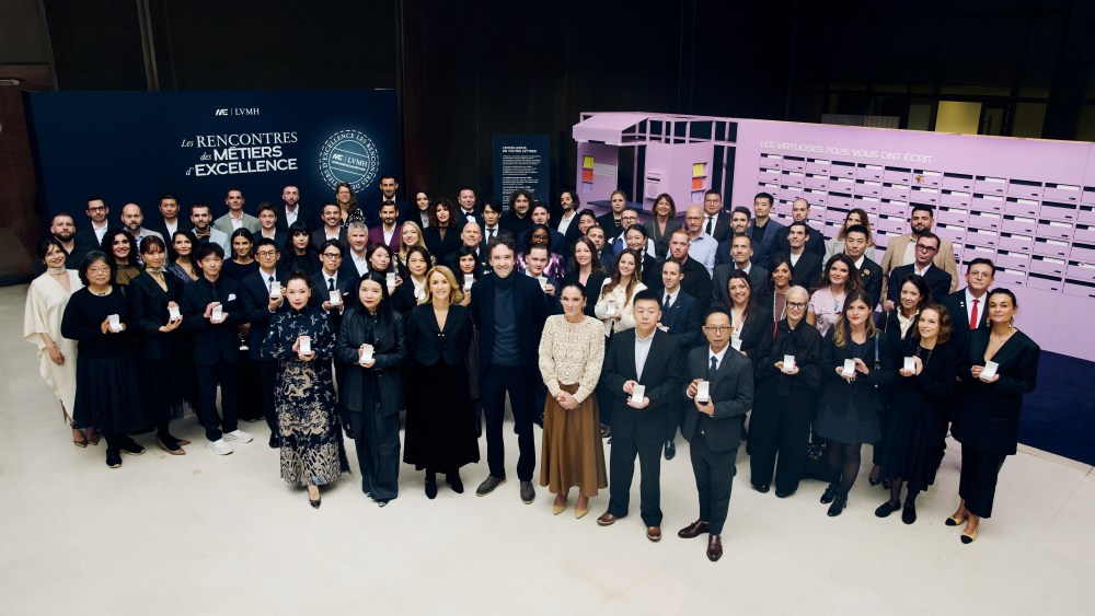 LVMH executives with the recipients of this year's "Virtuoso" awards
