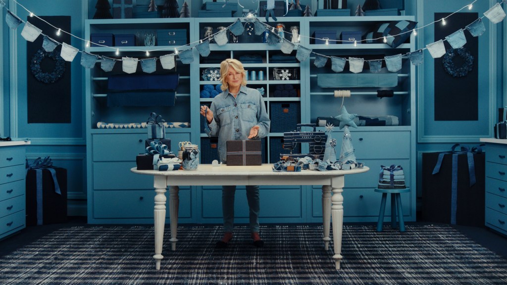 Martha Stewart appears in American Eagle's holiday campaign.