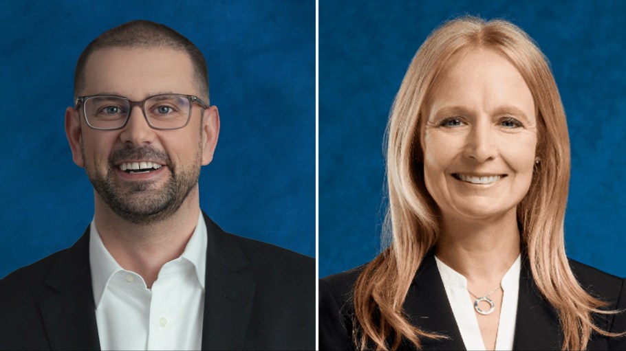 Tailored Brands executives Mike Baughn and Karla Gray