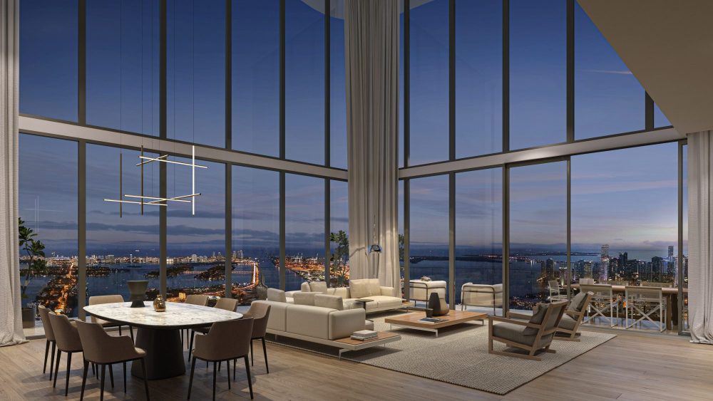 Casa Bella is the first residential partnership for B&B Italia, with design led by Piero Lissoni and architecture by Miami-based firm Arquitectonica.