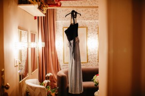 Getting ready with Kristin Chenoweth for the opening of The Queen of Versailles.